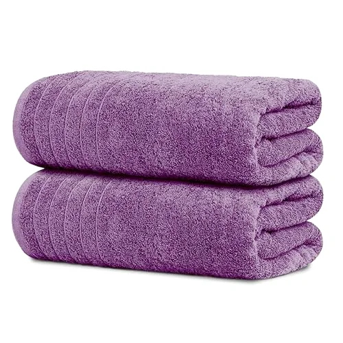 2-Piece Extra Large Bath Sheets in Purple
