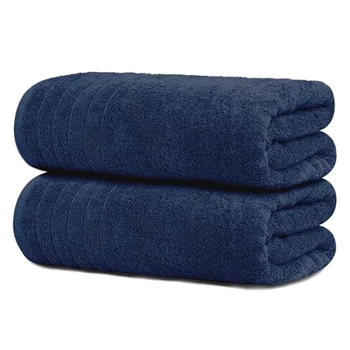 2-Piece Extra Large Bath Sheets in Navy