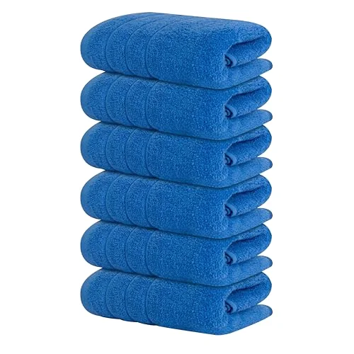 6-Piece Hand Towels in Blue