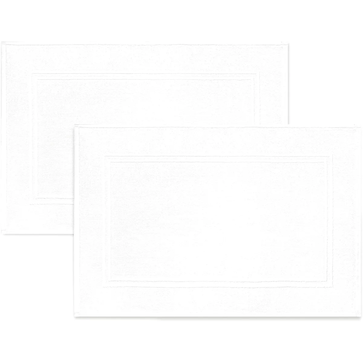 2-Piece Bath Mats in White
