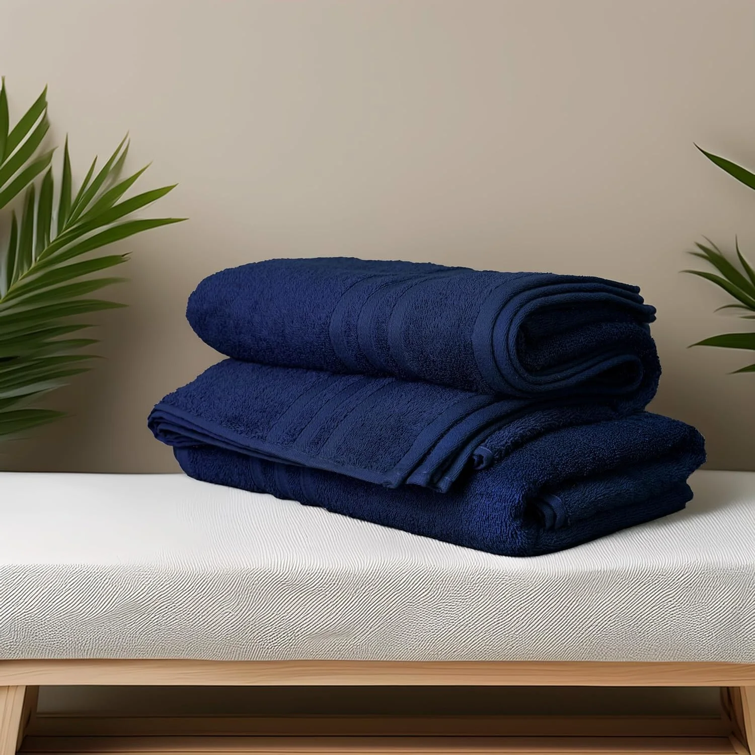 4-Piece Bath Towels photographed in a bathroom