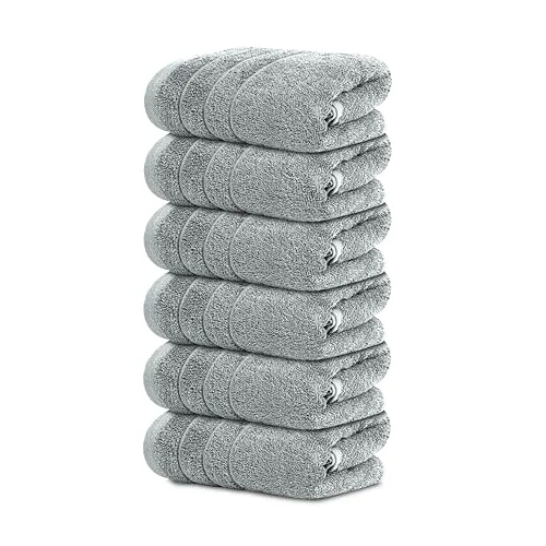 6-Piece Hand Towels in Cool Grey