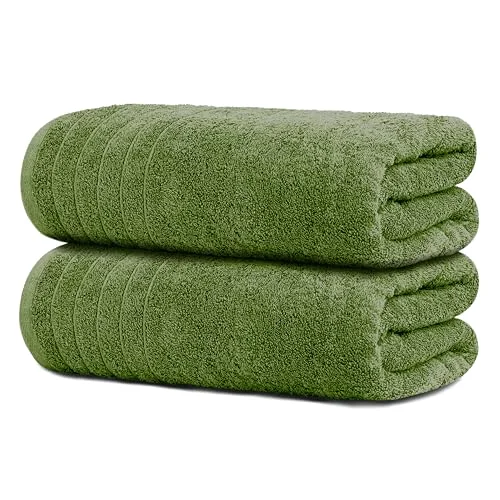2-Piece Extra Large Bath Sheets in Green