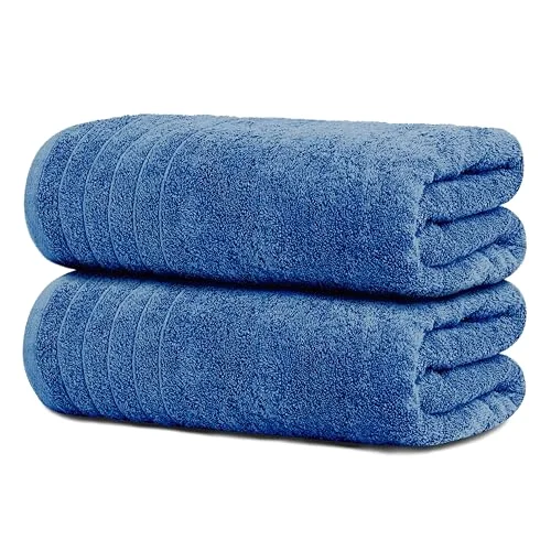 2-Piece Extra Large Bath Sheets in Blue