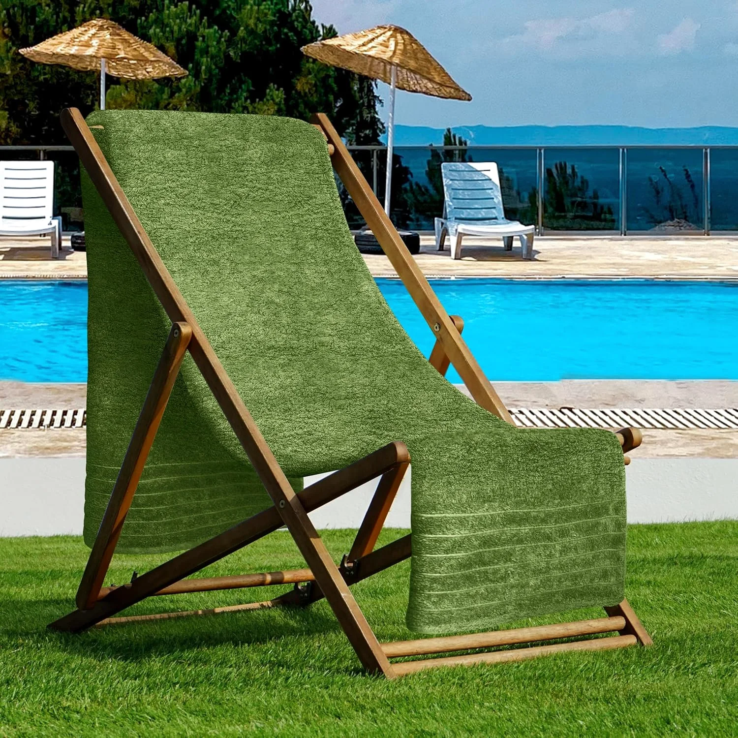 Green over the deck chair