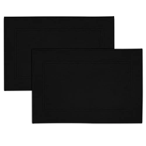 2-Piece Bath Mats in Black